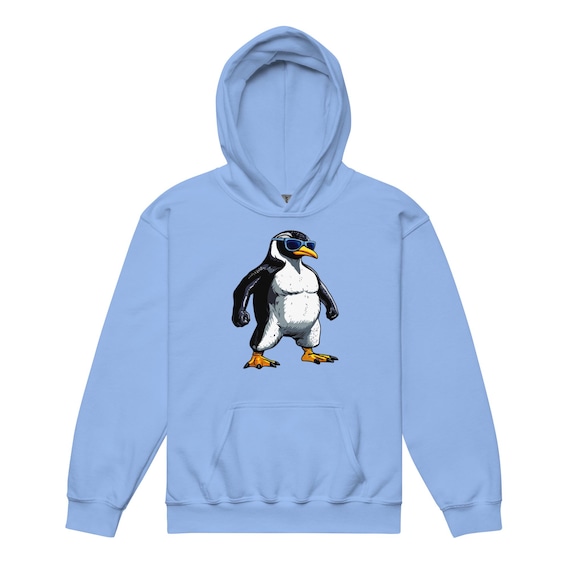 Penguin Bodybuilder Kids Hoodie Israel