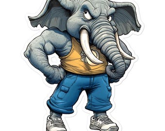 Fitness Elephants - Gym Elephant Sticker