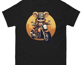 Cool mouse on motorcycle Unisex T-Shirt