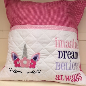 Unicorn Headress Book Pocket Cushion