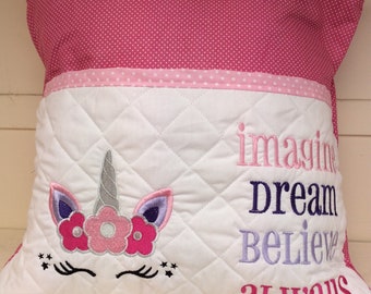 Unicorn Headress Book Pocket Cushion