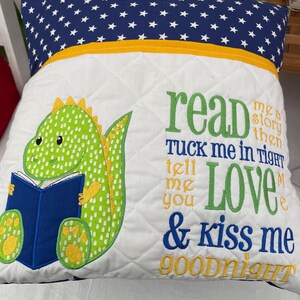 Dinosaur Book Pocket Cushion