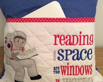 Space Man Book Pocket Cushion