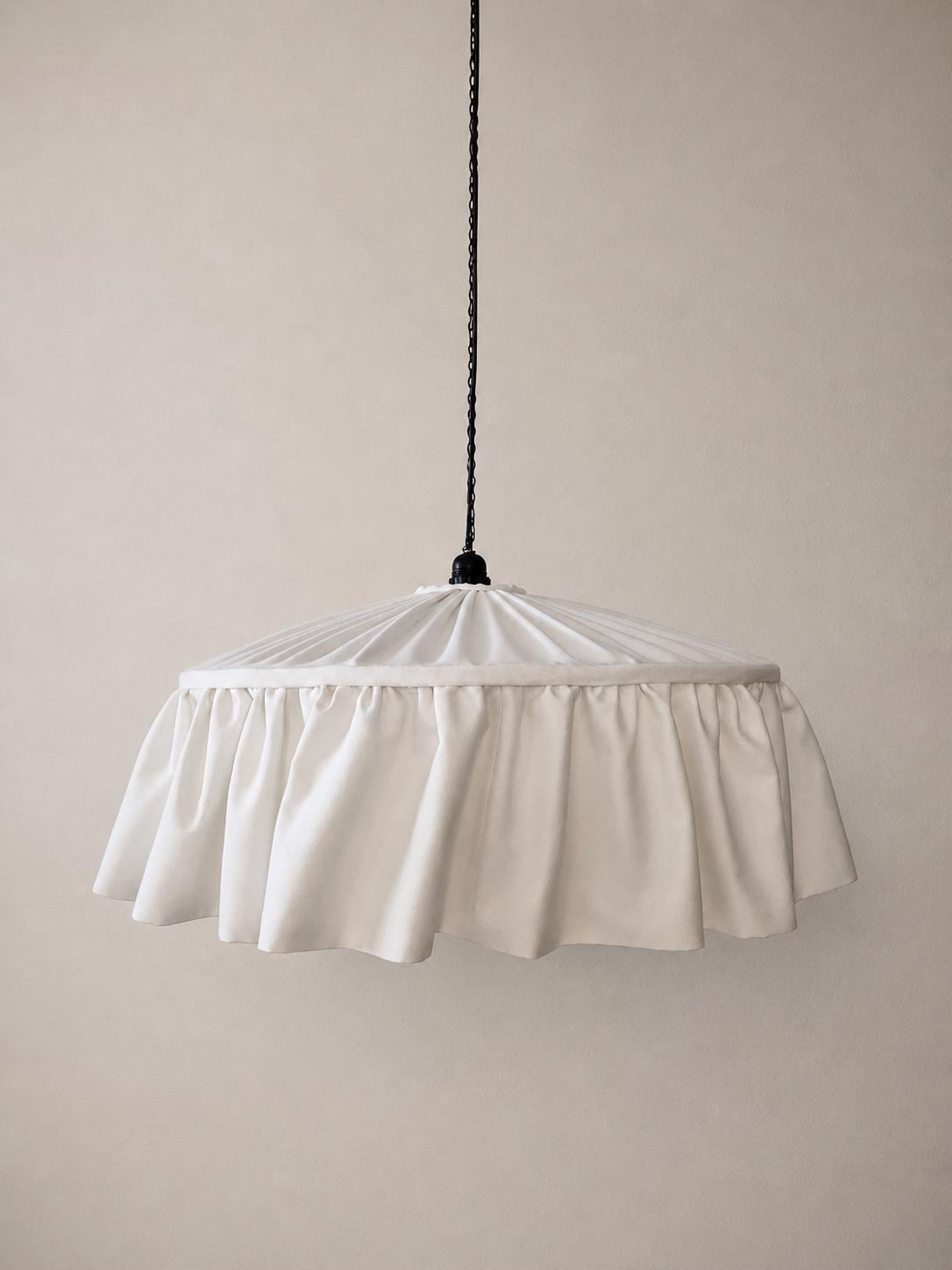 45 Cm Lampenschirm Kegelform – Handgefertigt Aus Baumwolle Mit PVC-Rückseite, Elfenbein, Für E27 & E14 Lampenschirm Kegel 45 Cm