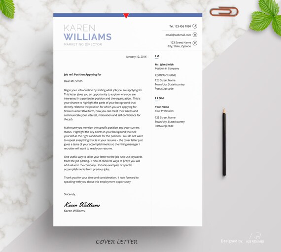 professional elegant resume template for word modern resume design cv template for word 2 page resume cover letter references modern elegant resume design