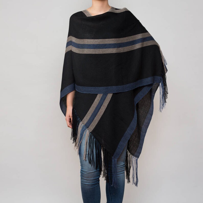 RUANA poncho super light 100/% Baby ALPACA wool Shawl Hand knit shawl wrap scarf pashmina fall VIRU