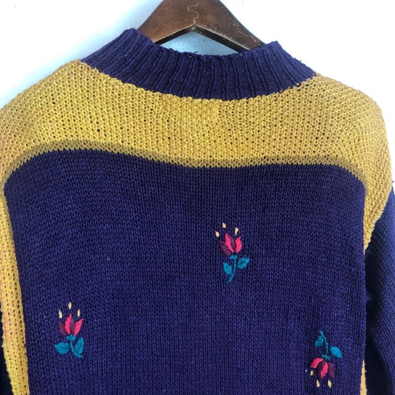 Vintage Casual Corner Floral Pullover Sweater - image 2