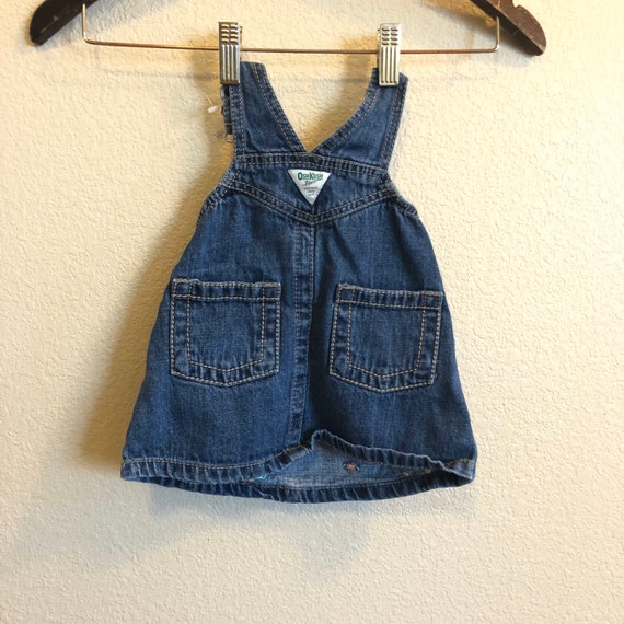 Oshkosh Vintage Denim Overall 3-6 Months Dress - image 8