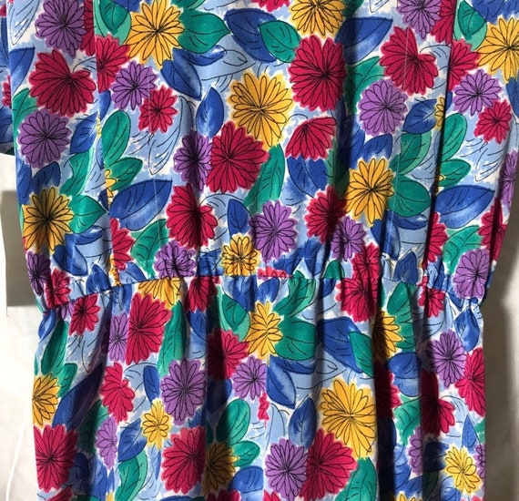 Vintage Liz Claiborne Button Floral Dress - image 2