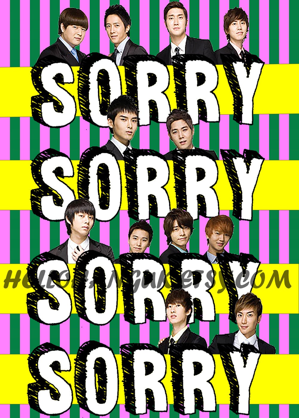 Super Junior Sorry Sorry Card Kpop Exo Bts Bigbang Etsy Super Junior Sorry Sorry Card Kpop Exo Bts Bigbang Etsy