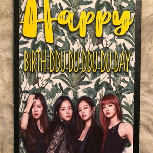 Tarjeta de cumpleaños Blackpink Lisa Jennie Jisoo Rose Kpop BIGBANG