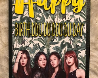 Blackpink Birthday Card Lisa Jennie Jisoo Rose Kpop BIGBANG