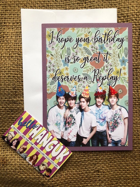 Shinee Birthday Card Replay Jonghyun Taemin Key Onew Minho Etsy