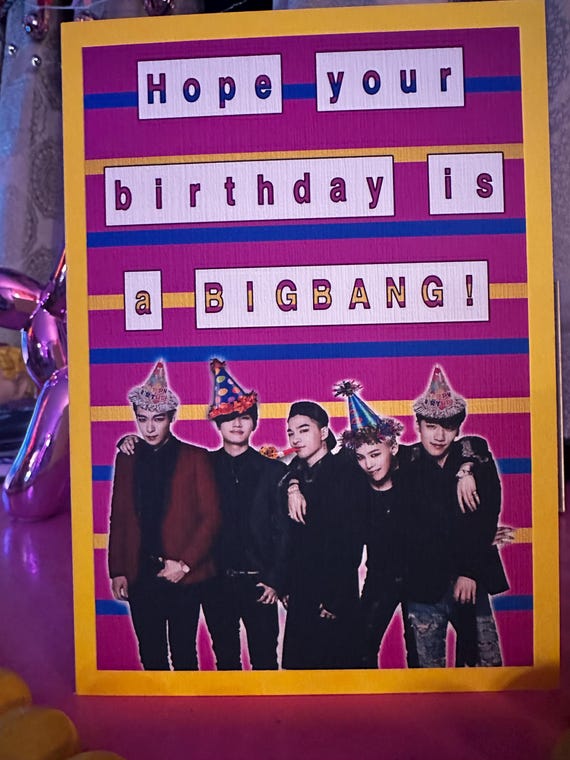BIGBANG Birthday Card Kpop Korea BTS Exo Snsd Blackpink 2ne1 - Etsy