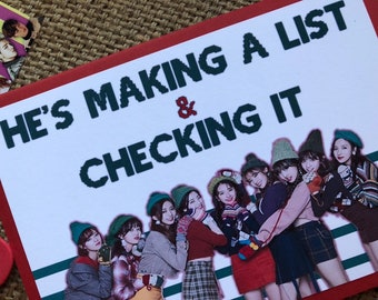 TWICE クリスマスカード サンタ KPOP GOT7 ブラックピンク 韓国