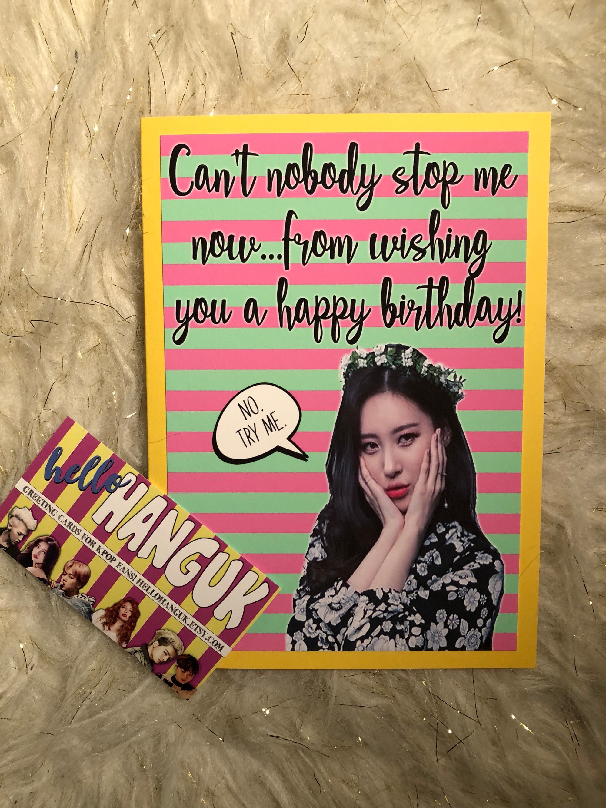 Sunmi Gashina Birthday Card KPOP Korea Wonder Girls Got7 Twice - Etsy