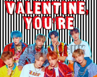 Ateez Valentine Kpop Love Greeting Card