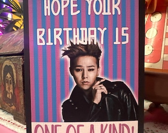 G-dragon Birthday Card Kpop BIGBANG Korea Hallyu - Etsy
