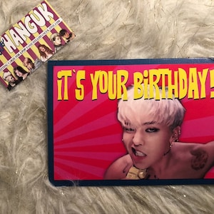G-Dragon colorie anniversaire carte Kpop BIGBANG Corée Hallyu