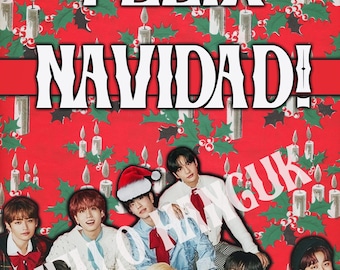Stray Kids Christmas Card Felix Bang Chan Han Seungmin Changbin IN Lee Know Hyunjin
