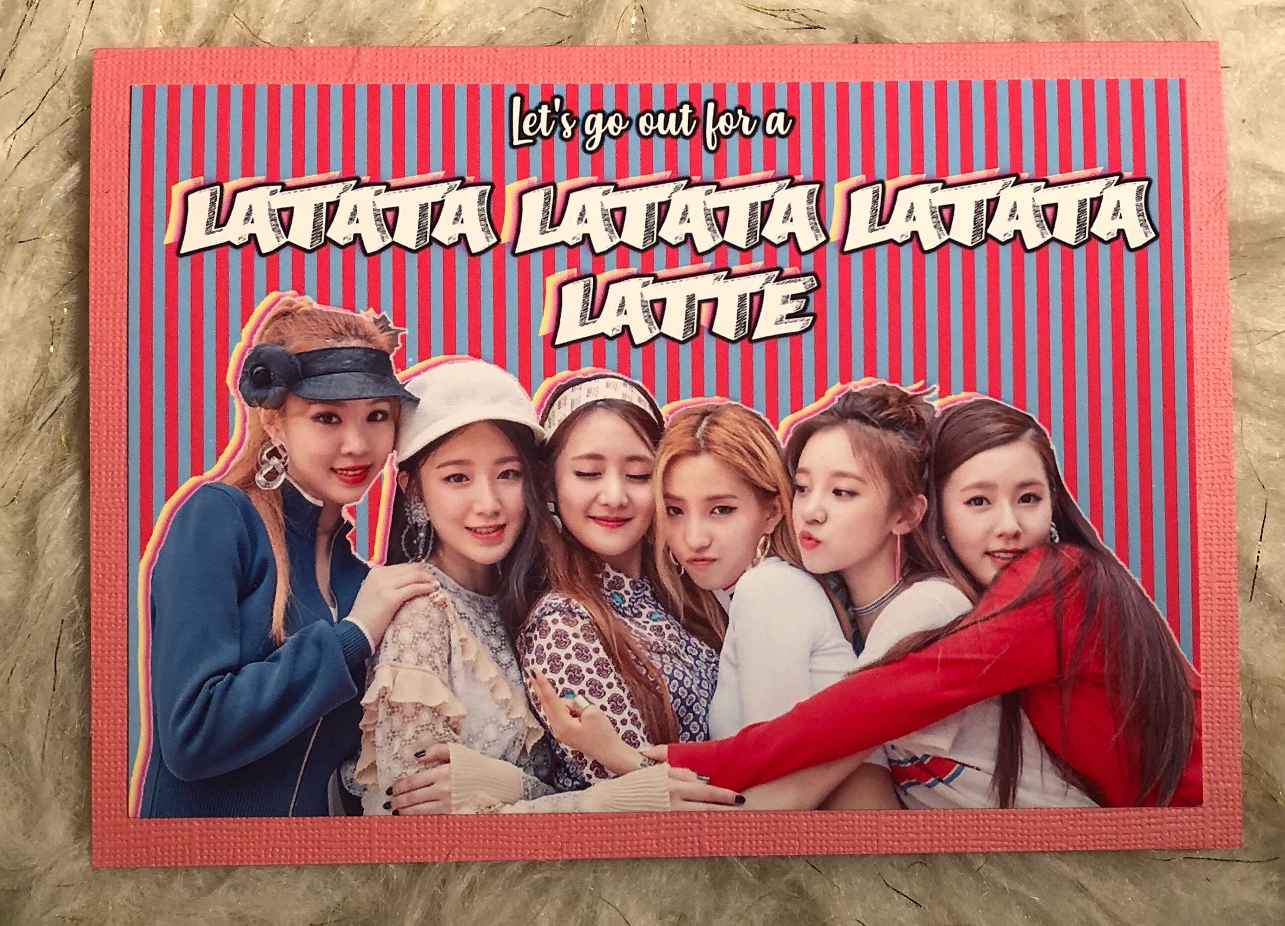 Gidle Note Card Latata Kpop Gidle Coffee Date Etsy