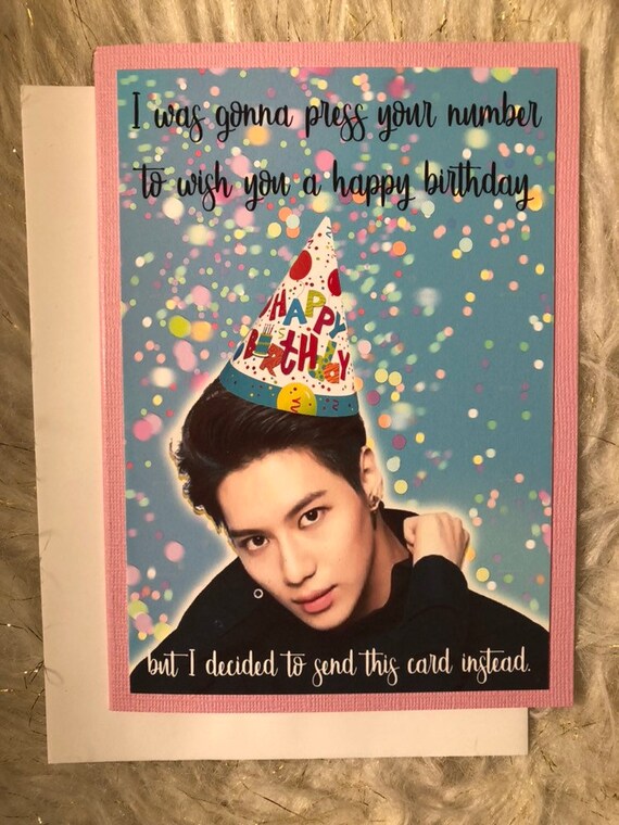 Taemin Birthday Card Shinee Exo Kpop Bts Korea Hallyu Etsy