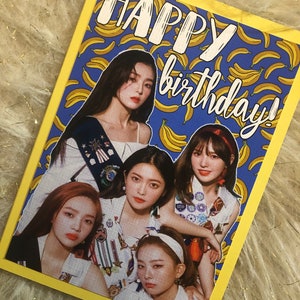 Tarjeta de cumpleaños Power Up de Red Velvet Kpop Seulgi Wendy Joy Irene Yeri