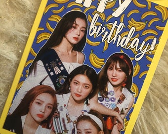 Red Velvet Power Up Birthday Card Kpop Seulgi Wendy Joy Irene Yeri