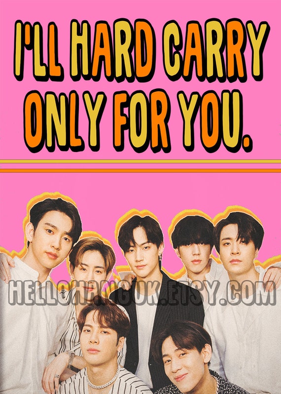 Got7 Hard Carry Valentine Love Anniversary Birthday Kpop Bts Etsy Australia