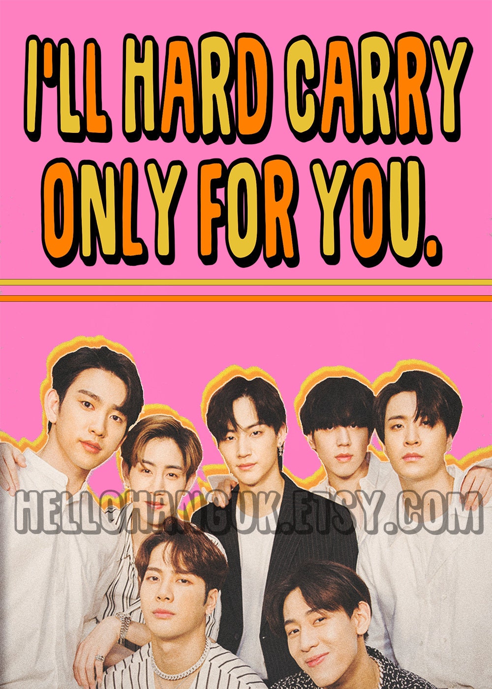 Got7 Hard Carry Valentine Love Anniversary Birthday Kpop Bts Etsy
