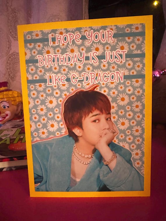 G-dragon Birthday Card Kpop GOAT BIGBANG - Etsy