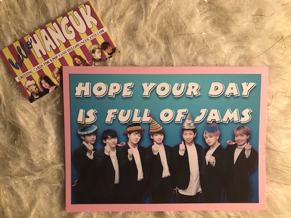 Bts Anniversaire Carte Kpop Bangtan Garcons Etsy