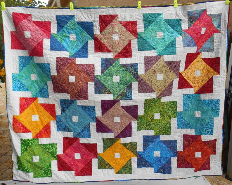 Throw Quilt Quilt Batik Quilt Quilt for Sale Handmade Quilt