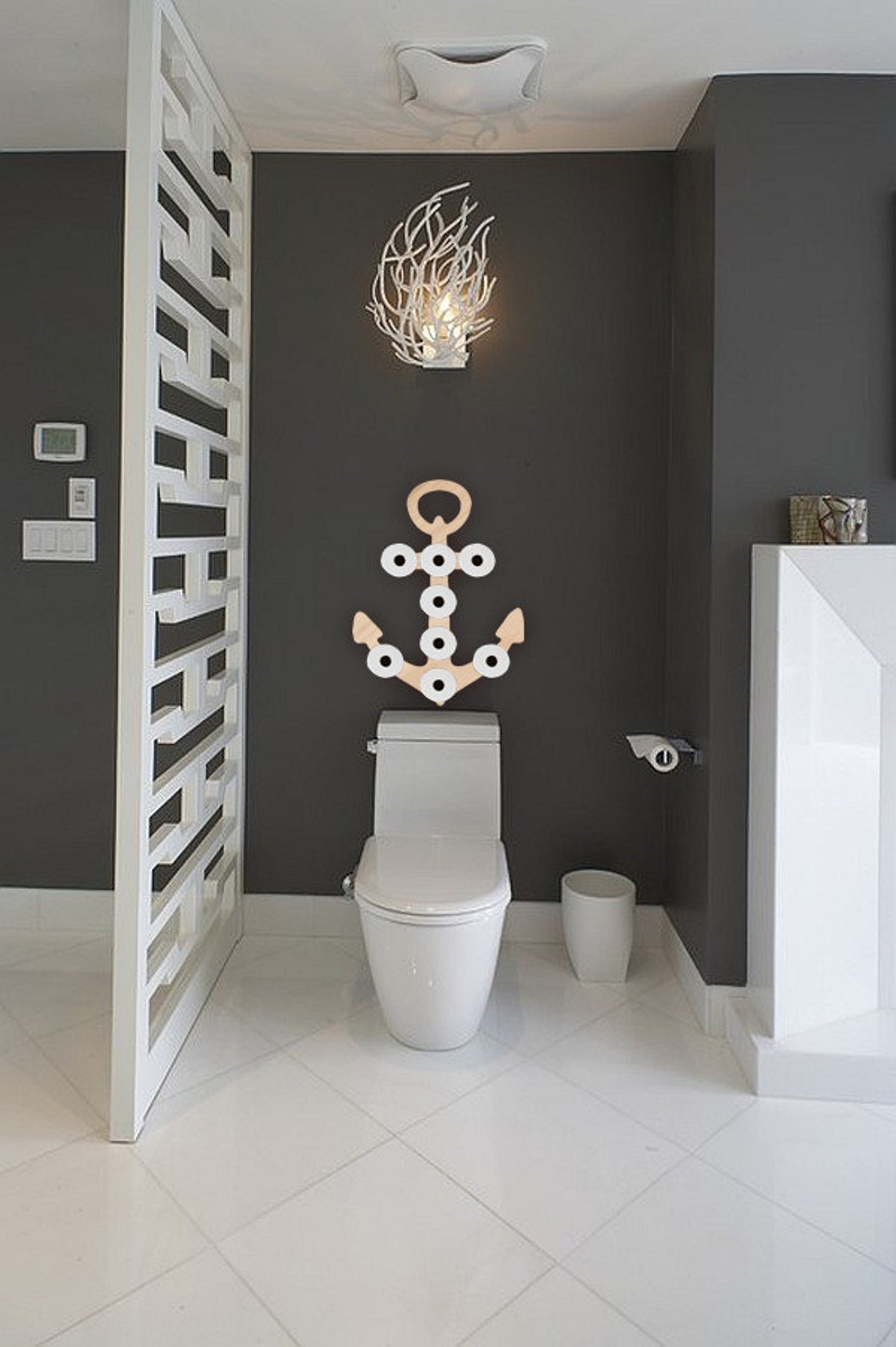 Wooden Anchor Toilet Paper Storage and Toilet Paper Holder Etsy