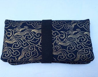 pochette à tabac en tissu, pochette à tabac fait main, étui à tabac, pochette à tabac à rouler, portefeuille en tissu, sac à main en tissu, pochette à imprimé japonais