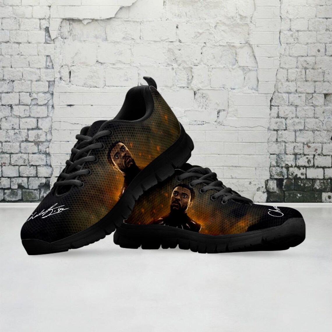 Chadwick Boseman Custom Sneaker Wakanda Shoes Black Panther | Etsy
