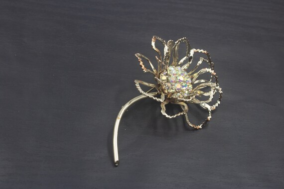 1960s signed Sarah Coventry Allusion Gold Floral B