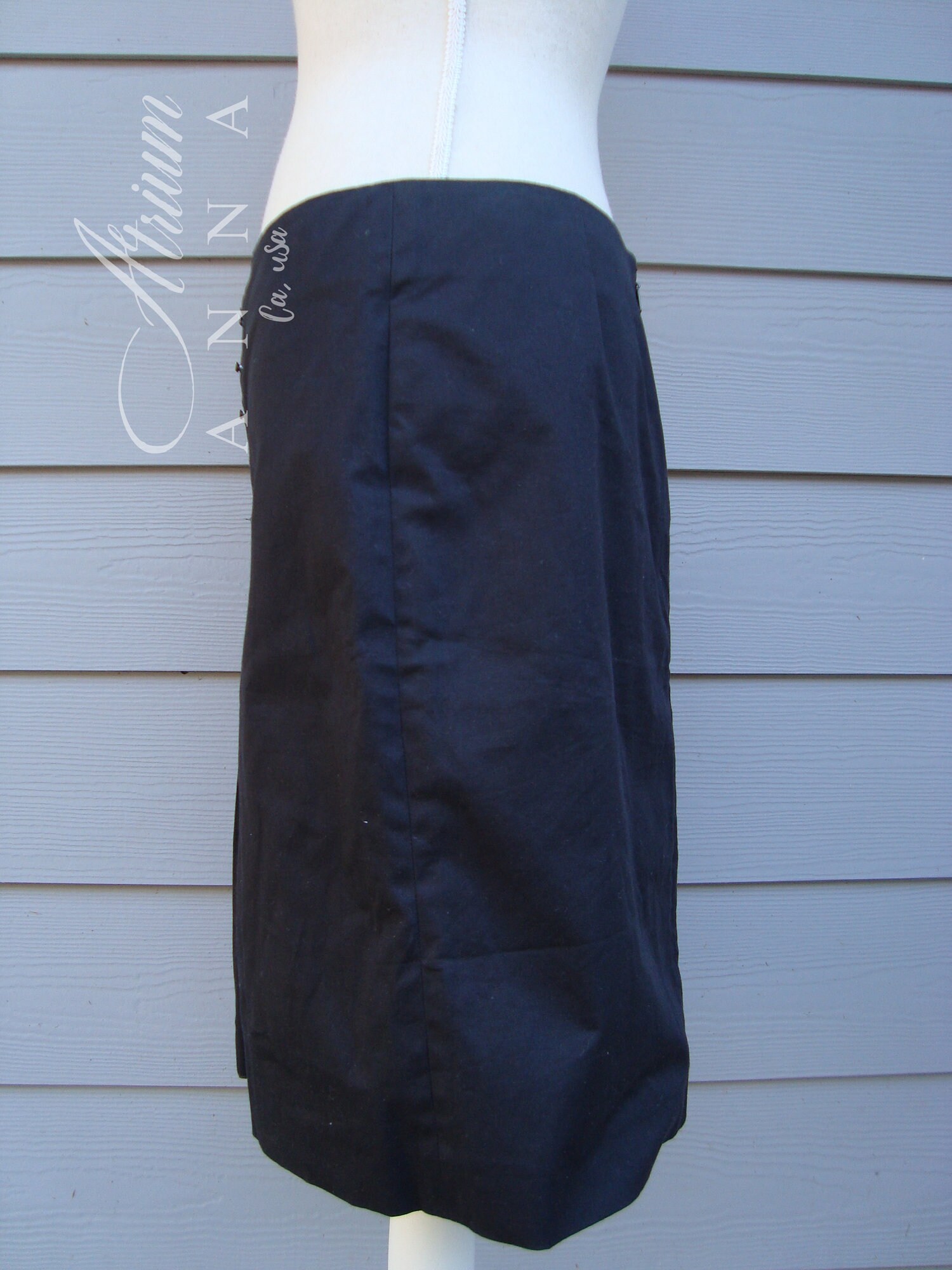 【グッチ】 Skirts - Pencil Skirts スカート Gucci Black Cotton Slightly A-line Pencil Skirt With Hooks