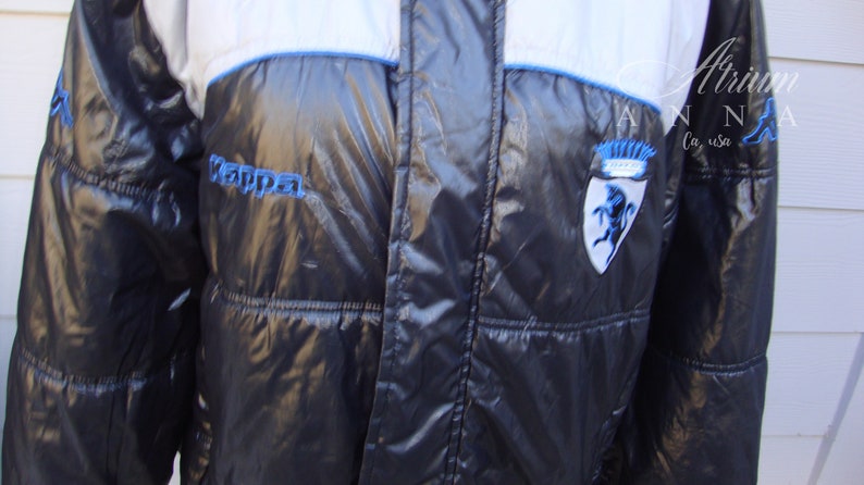 Kappa Classic Fashion Sports Black Vintage Sheen Bomber Jacket