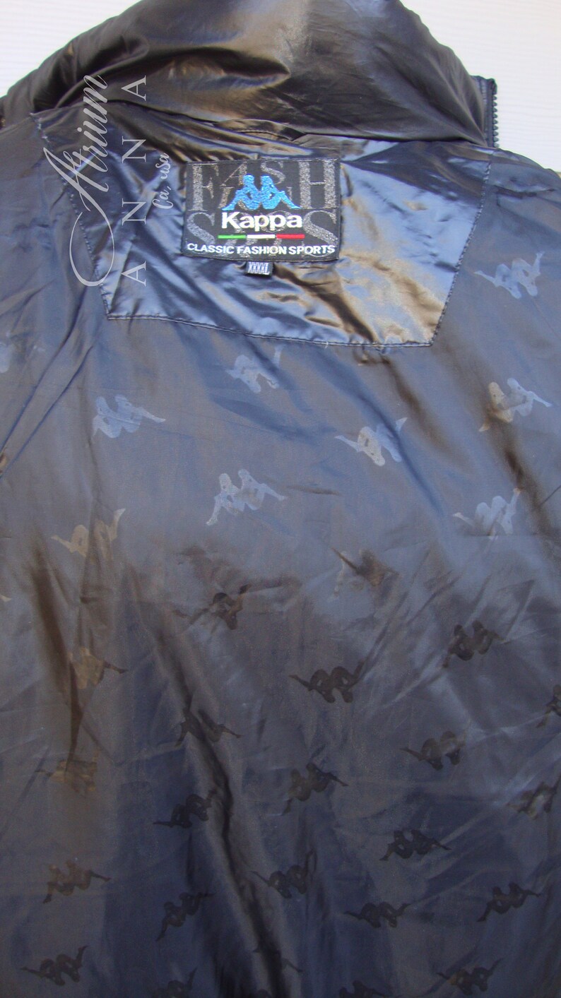 Kappa Classic Fashion Sports Black Vintage Sheen Bomber Jacket