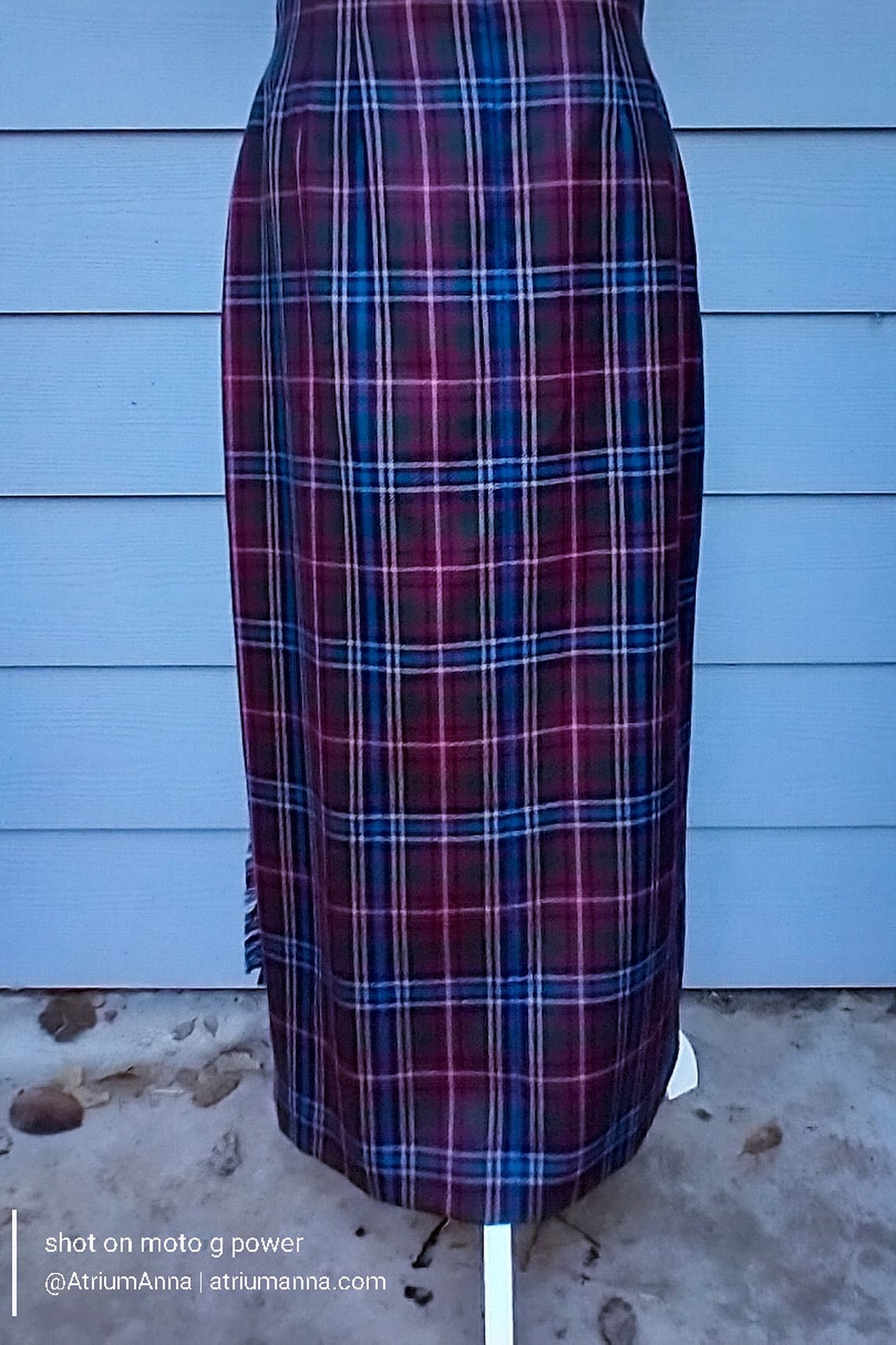 Liz Claiborne Wool Plaids Cozy Long Wrap Skirt 12 Etsy