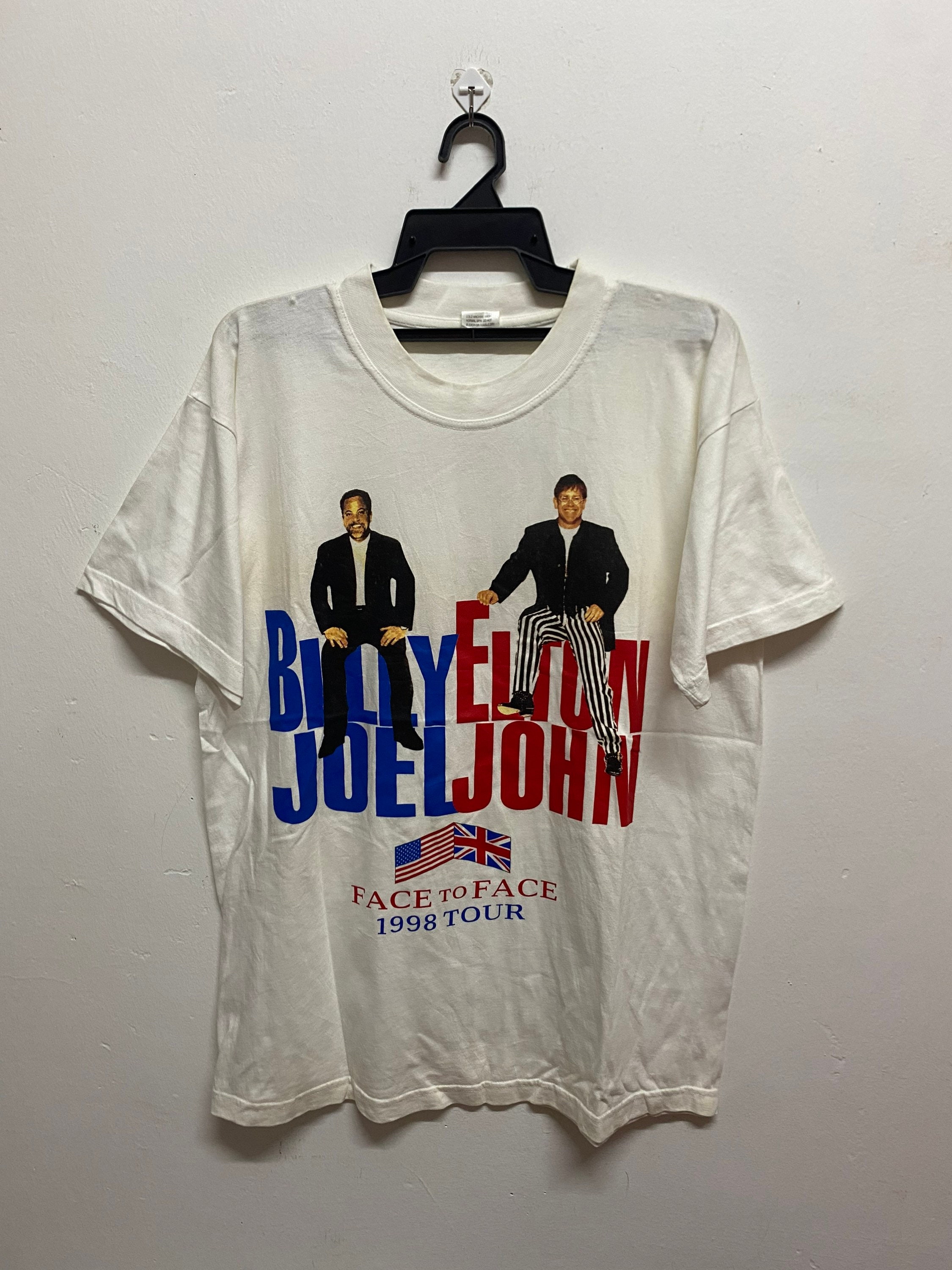 【ヴィンT】Face to Face Tour Tee 90s XL Vintage 90's Elton John Billy Joel Face to Face Tour/ Vintage Band