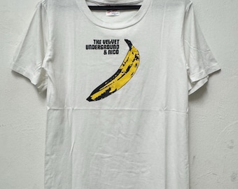 Vintage 90’s The Velvet Underground Lou Reed Artwork By Andy Warhol / Art Rock / Proto-Punk / Vintage Band Tee / Music Tee  / Size S