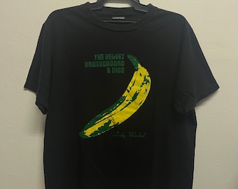Vintage 90’s The Velvet Underground And Nico Andy Warhol Pop Art Band Tees/ Poster Pop Artwork / Photography/ Size M