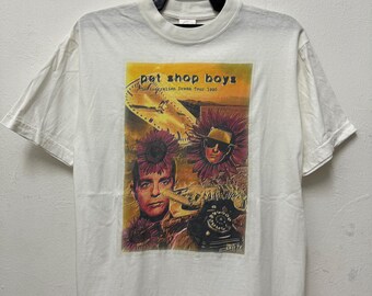 Camiseta vintage de la gira Australian Dream de Pet Shop Boys de los 90 con una banda inglesa de synth-pop. Camisetas vintage de bandas. Camiseta de rock. Talla M.