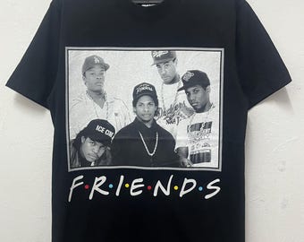 N.W.A Friends rap-t-shirt hiphop / hiphopkleding / moderne mode / streetwear mode/rock-T-shirt / maat L