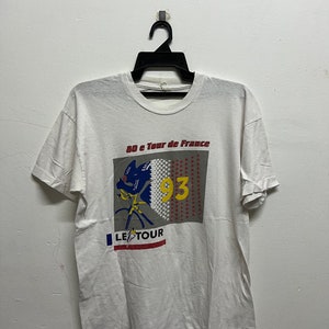Camiseta vintage del Tour de Francia de los 80/Camiseta de arte vintage/Camiseta de arte pop/Camiseta de arte moderno/Póster de arte pop/Fotografía/Talla L