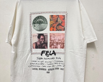 Vintage 00’s Fela Kuti Egypt 80 Nigerian Afrobeat / Funk Jazz / Vintage Band Tee / Rock Tee / Music Tee / Old Band Tee / Size L