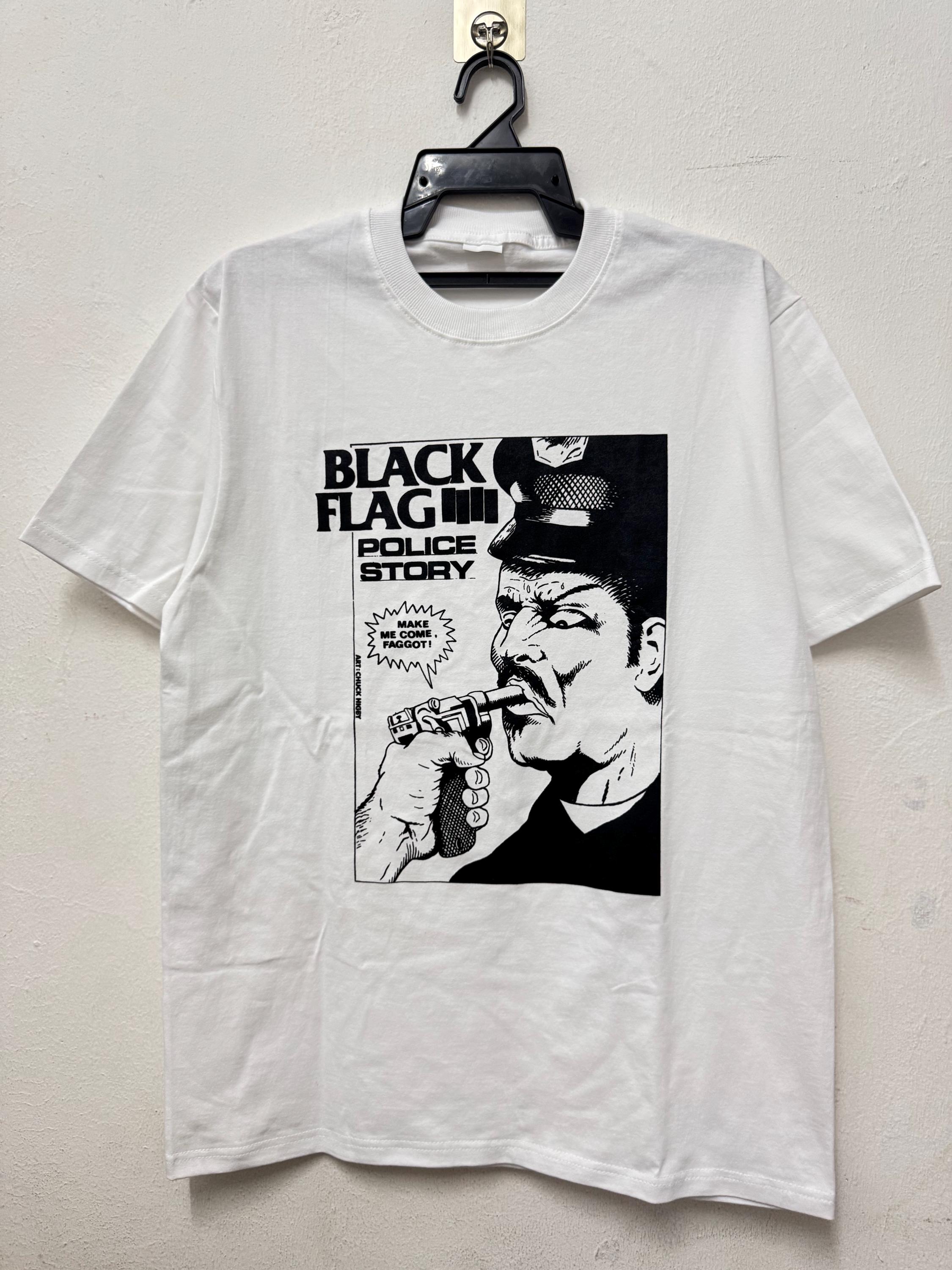 80s BLACK FLAG tシャツ POLICE STORY ヴィンテージ Vintage 00's Black Flag Police Story Hardcore Punk Artwork by