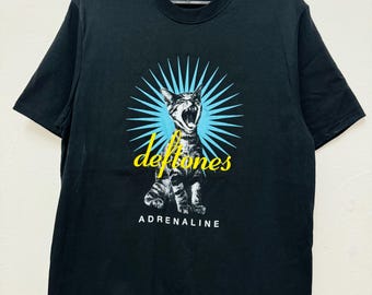 Vintage 90’s Deftones Adrenaline Debut Studio Album Nu Metal Alternative Rock Band Tee/ Vintage Band T-Shirts / Rock Tee/ Size L